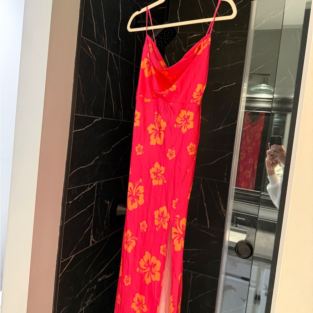 Runaway the label pink and Orange Floral Dress